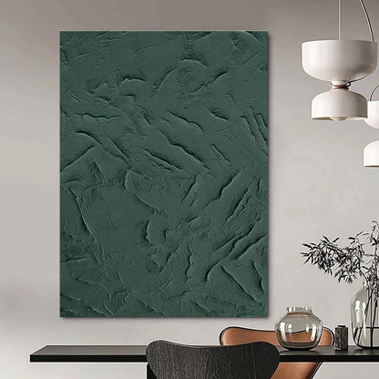 Deep Green Textured Art for Rustic Cabin & Spa Lounge DLZ0670