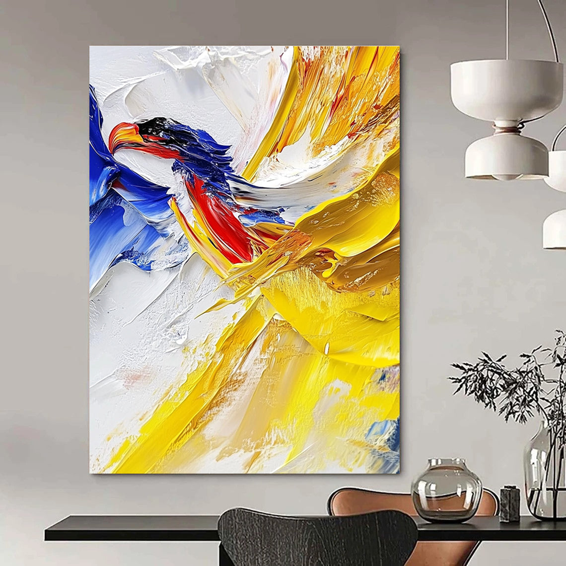 Colorful Abstract Bird for Vibrant Children’s Room & Art - Inspired Living Room STSC426
