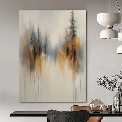 Misty Forest Trees Abstract Art for Bedroom & Meditation Room STSC710