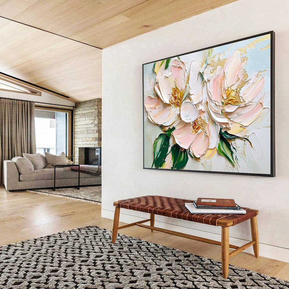 3D Pink Flowers Art for Wedding Venue & Feminine Boudoir SC123