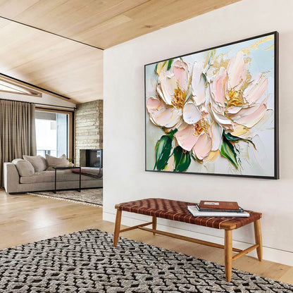 3D Pink Flowers Art for Wedding Venue & Feminine Boudoir SC123