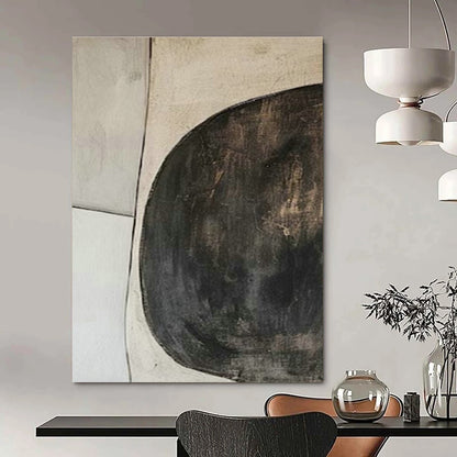 Brown and Black Geometric Collage Art (2) for Bohemian - Inspired Café & Minimalist Gallery DLZ1983