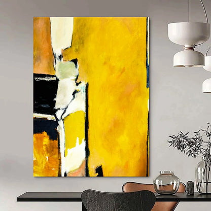 Yellow - Black Abstract Art for Modern Loft & Home Gym DLZ1108