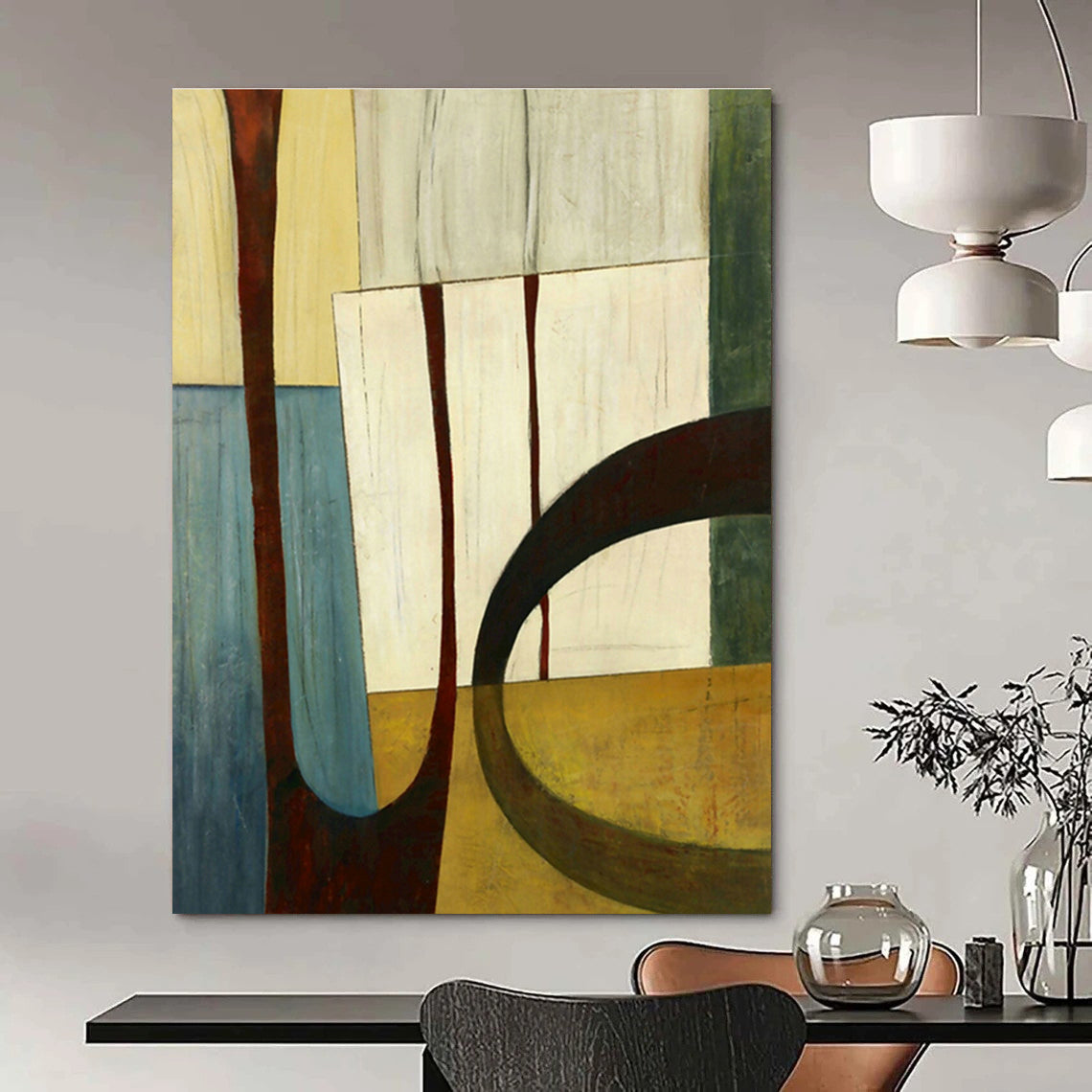 Geometric Color - Block Art for Modern Office Conference Room & Creative Studio Lounge DLZ0956