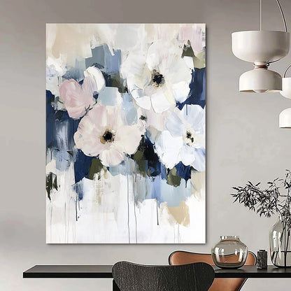 Artistic Blue - Background Flower Art for Art Gallery & Office Lounge STSC056