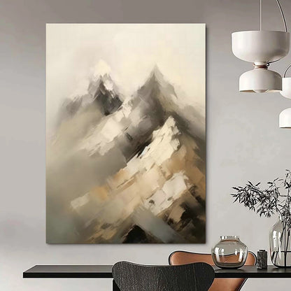 Misty Mountain Peaks Art for Alpine Chalet Lounge & Nature - Inspired Spa DLZ0840