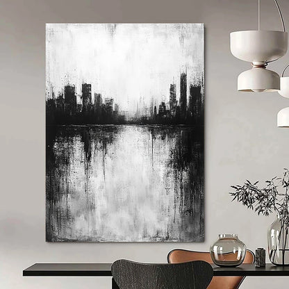 Monochrome City Reflection for Thoughtful Library & Industrial - Style Loft STSC215