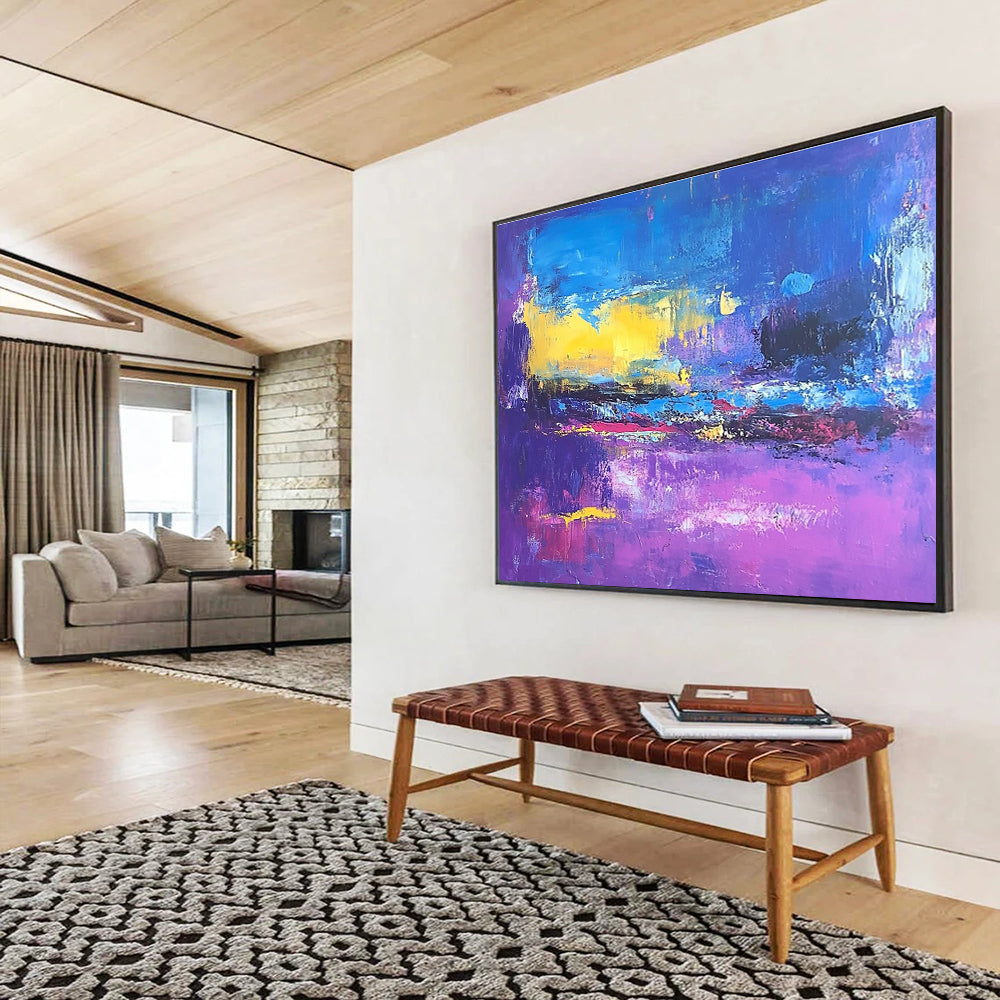 Vivid Color Field Abstract Art for Contemporary Art Fair & Trendy Rooftop Bar SC044