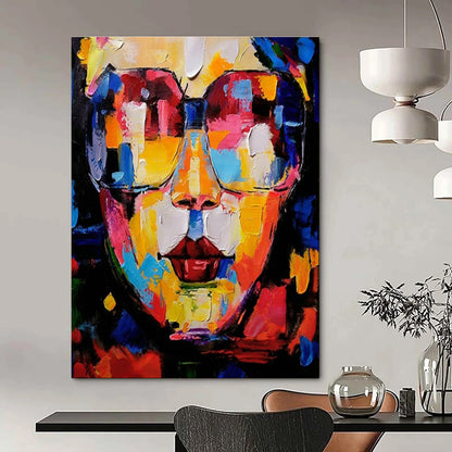 Vibrant Sunglasses Portrait Art for Fashion Boutique & Pop - up Art Event DLZ2352