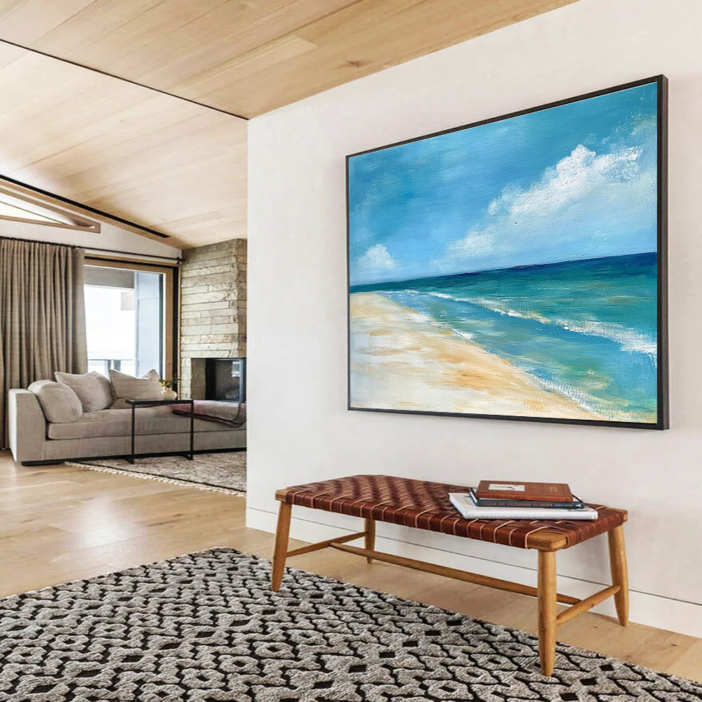 Serene Beach Scene Art for Coastal Home Office & Beachfront Hotel SC362