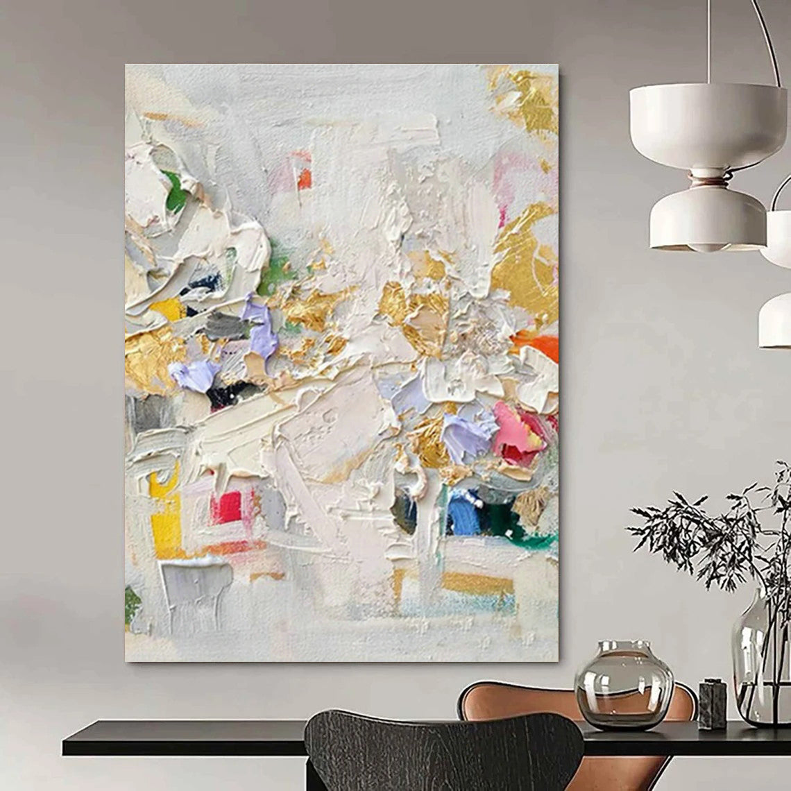 Colorful Textured Abstract for Creative Agency Lobby & Eclectic Art Bar DLZ1589
