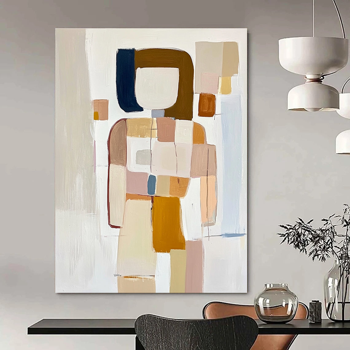 Abstract Figure in Pastels for Cozy Bedroom & Creative Studio STSC241