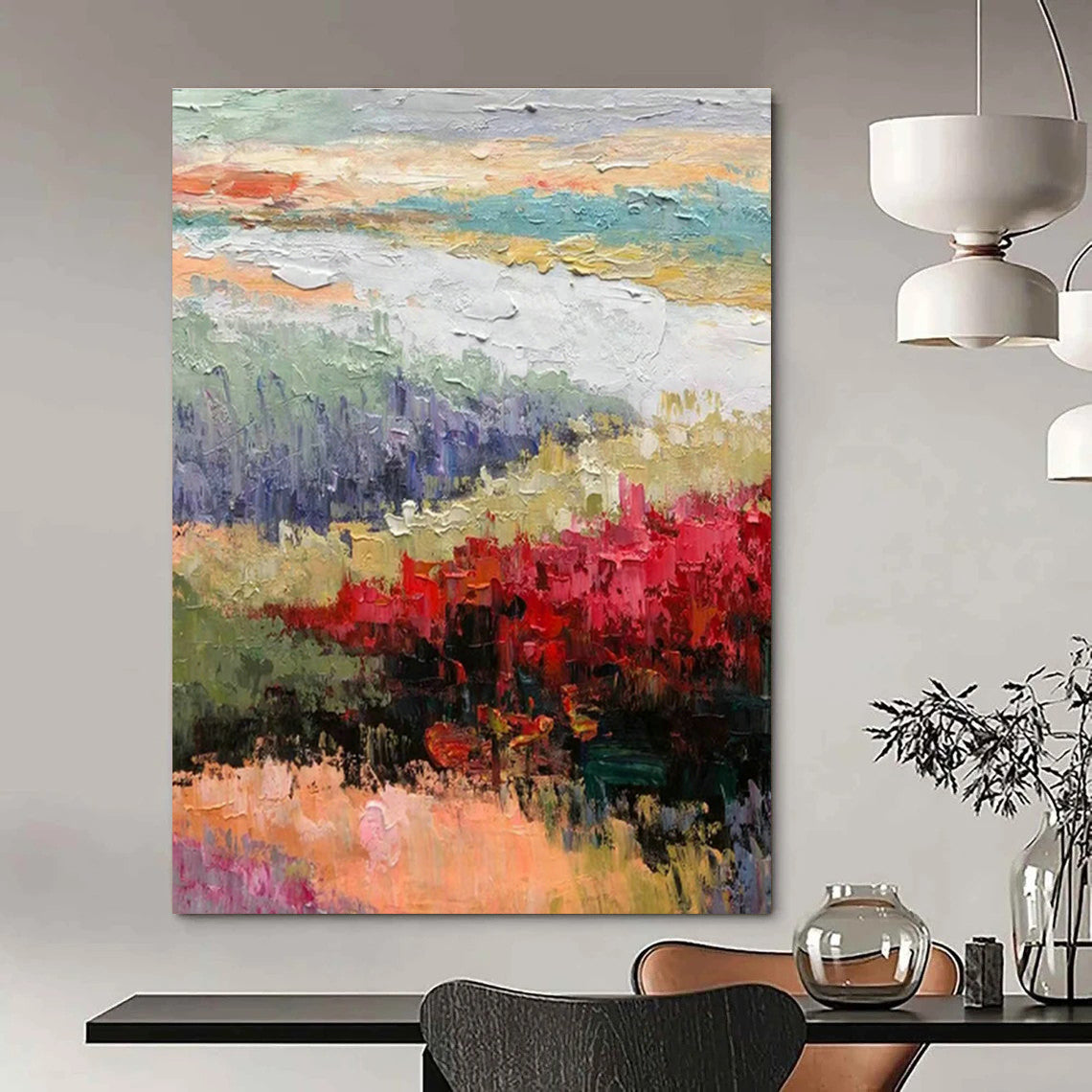 Colorful Landscape Oil Painting for Living Room & Garden Café DLZ1280