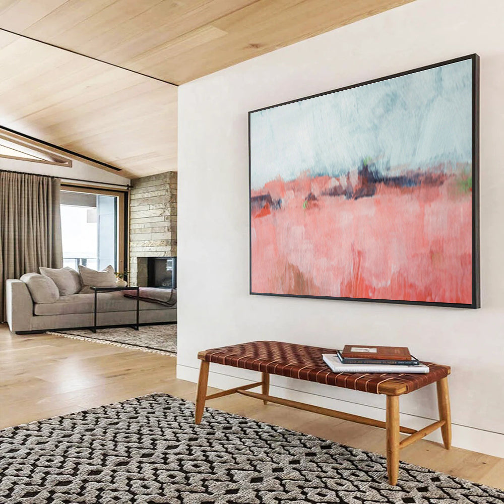 Pink - Field Abstract Landscape Art for Playful Kids’ Room DLZ2800