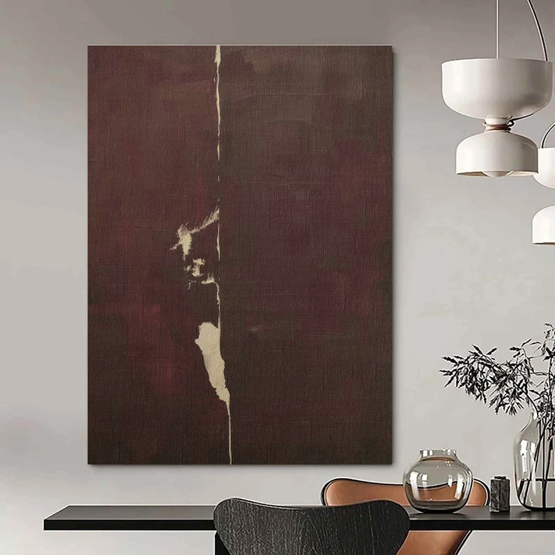 Dark Brown Abstract Art for Living Room & Hallway DLZ0405