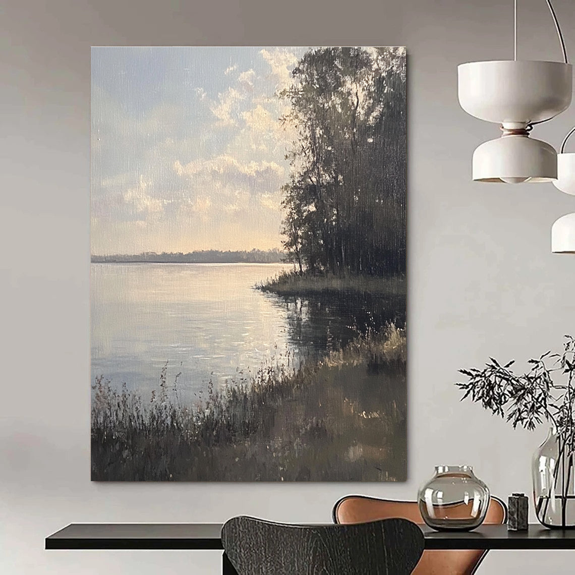 Lake at Dusk for Nature - Inspired Bedroom & Rustic Cabin STSC1173