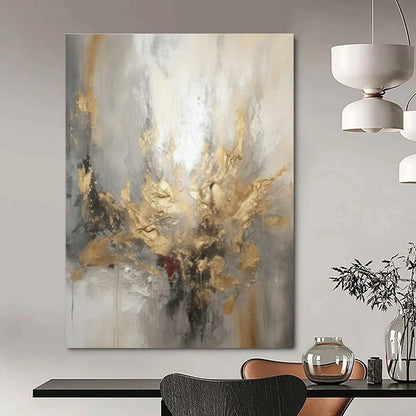 Gold - Accented Abstract Art for Opulent Ballroom & Glamorous Master Bedroom DLZ0858