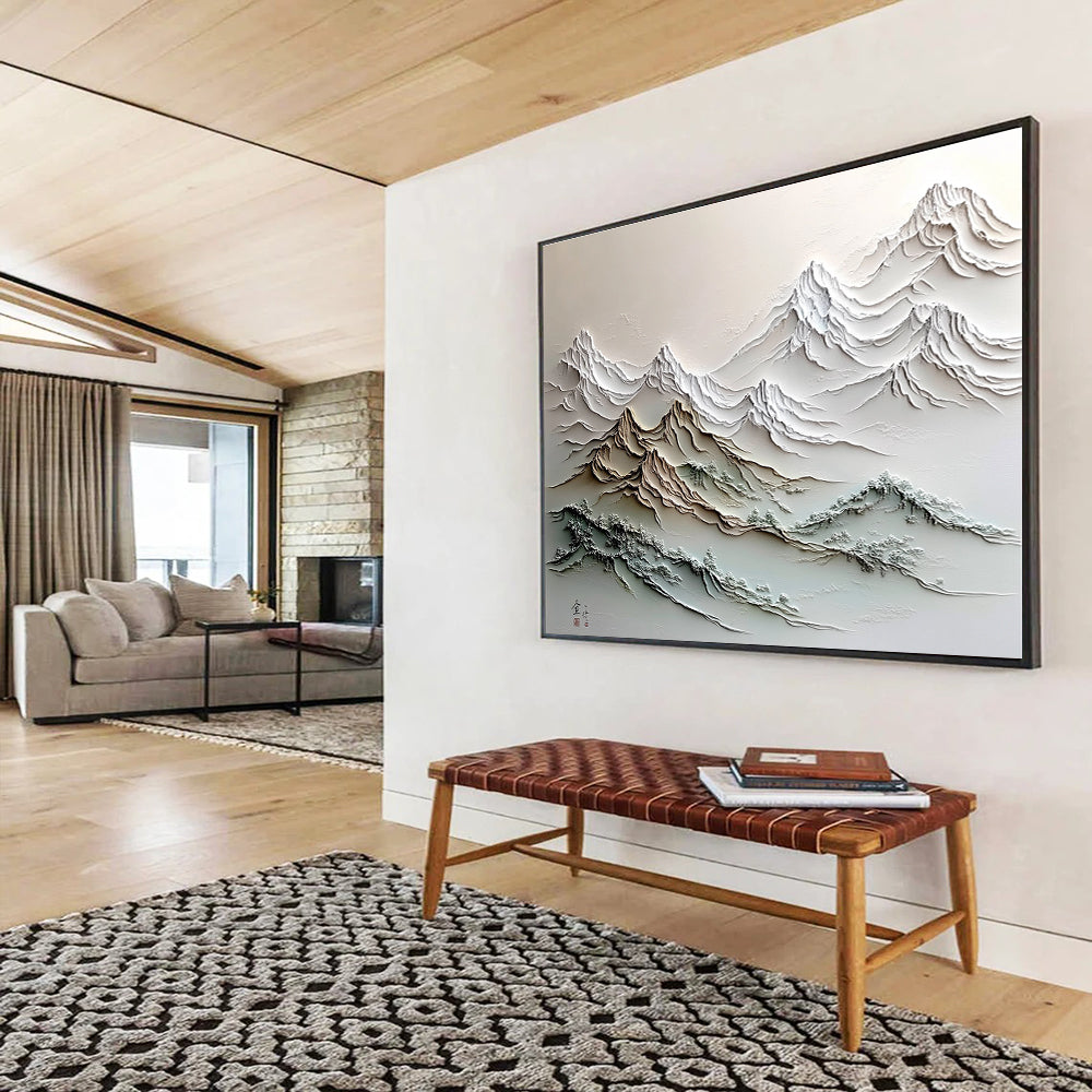 Intricate Mountain Art for Asian - Inspired Living Room & Luxury Hotel Lobby SC557