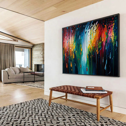 Colorful Raindrop Oil Painting for Creative Studio Break Areas DLZ3251