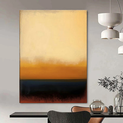 Yellow - Orange - Blue Abstract Art for Living Room & Studio DLZ0454