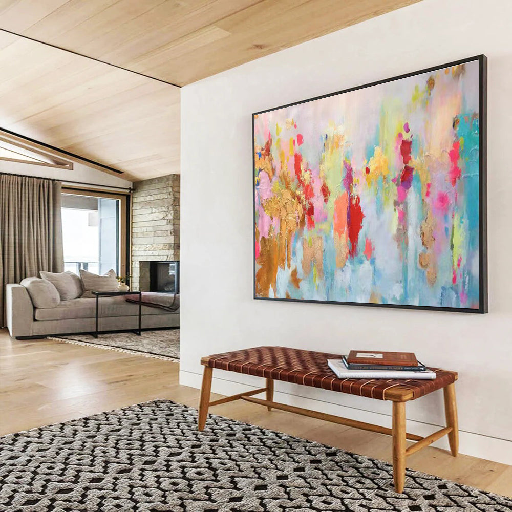 Dreamy Color Splash Abstract for Boho - Chic Bedroom DLZ3027