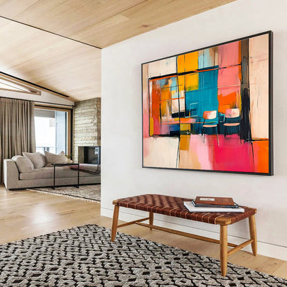 Abstract Interior Scene Art for Modern Apartment Living Room & Creative Café SC336