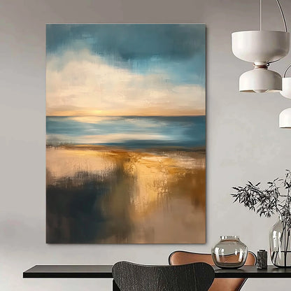 Serene Coastal Abstract Art for Beach House & Office Lounge STSC076
