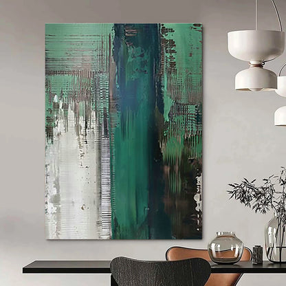 Green - Gray Abstract Art for Modern Office & Industrial - Style Loft DLZ0674