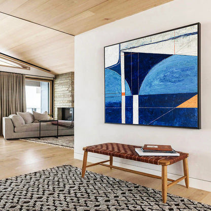 Geometric Line Abstract Art for Modern Office Reception DLZ2924