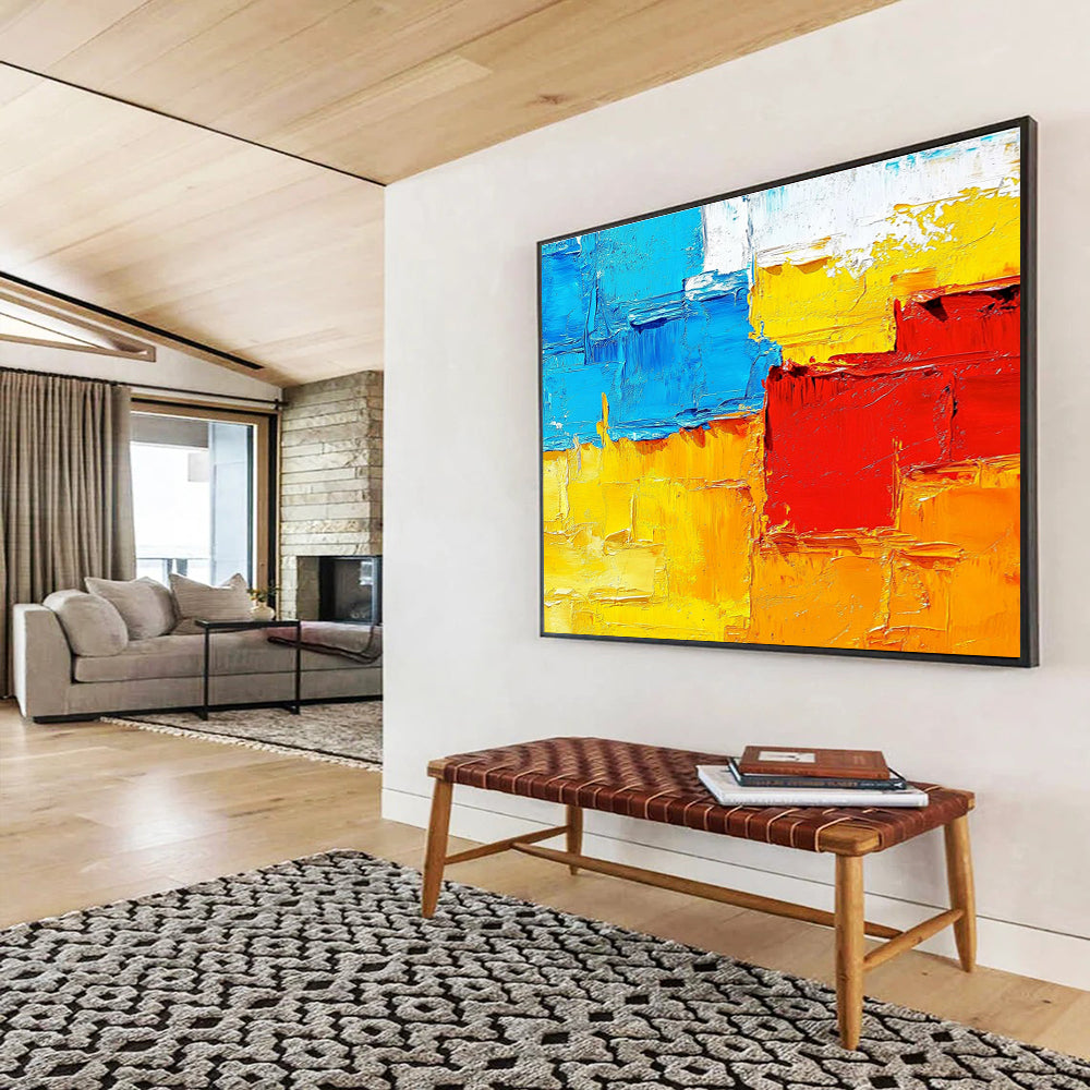 Color - Blocked Abstract Art for Contemporary Art Gallery & Vibrant Café SC261