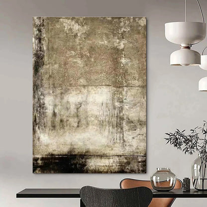 Distressed Earth Tone Art for Rustic Farmhouse Dining Room & Industrial Art Studio DLZ0875