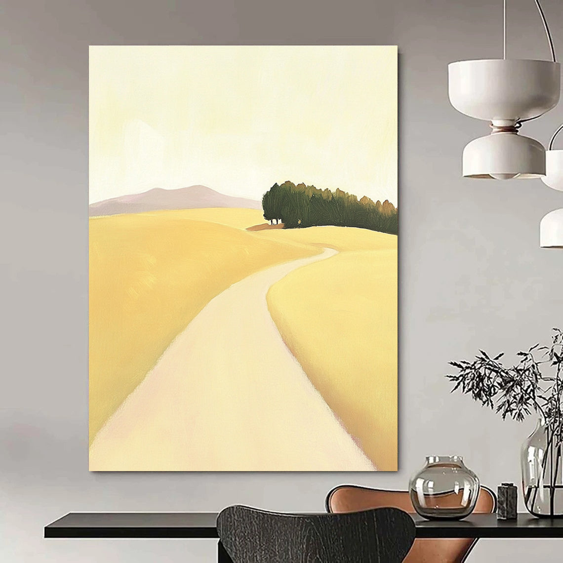 Yellow Field Path for Countryside - Style B&B & Minimalist Living Room STSC1167