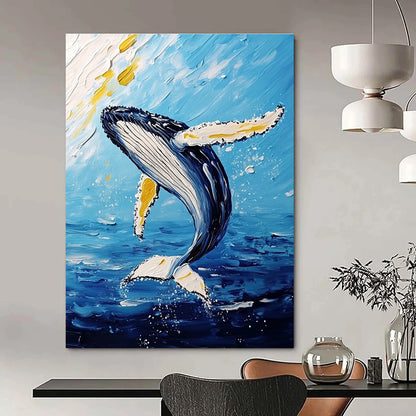 Whale Leap for Coastal Living Room & Nautical - Themed Café STSC1231