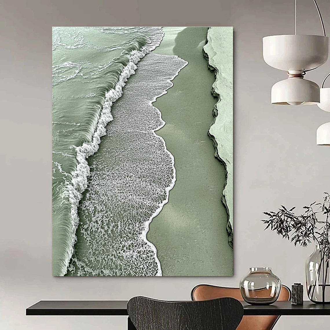 Aerial View of Green Waves for Nature - Inspired Home & Eco - Friendly Boutique STSC533