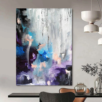 Blue - Purple Abstract Art for Rooftop Bar Lounge Spaces DLZ0069