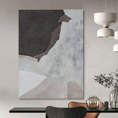 Gray - Brown Abstract Art for Modern Office Conference Room & Home Study DLZ1189