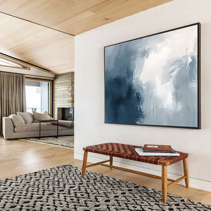 Gray - Toned Abstract Mist Art for Urban Spa & Minimalist Living Room SC048
