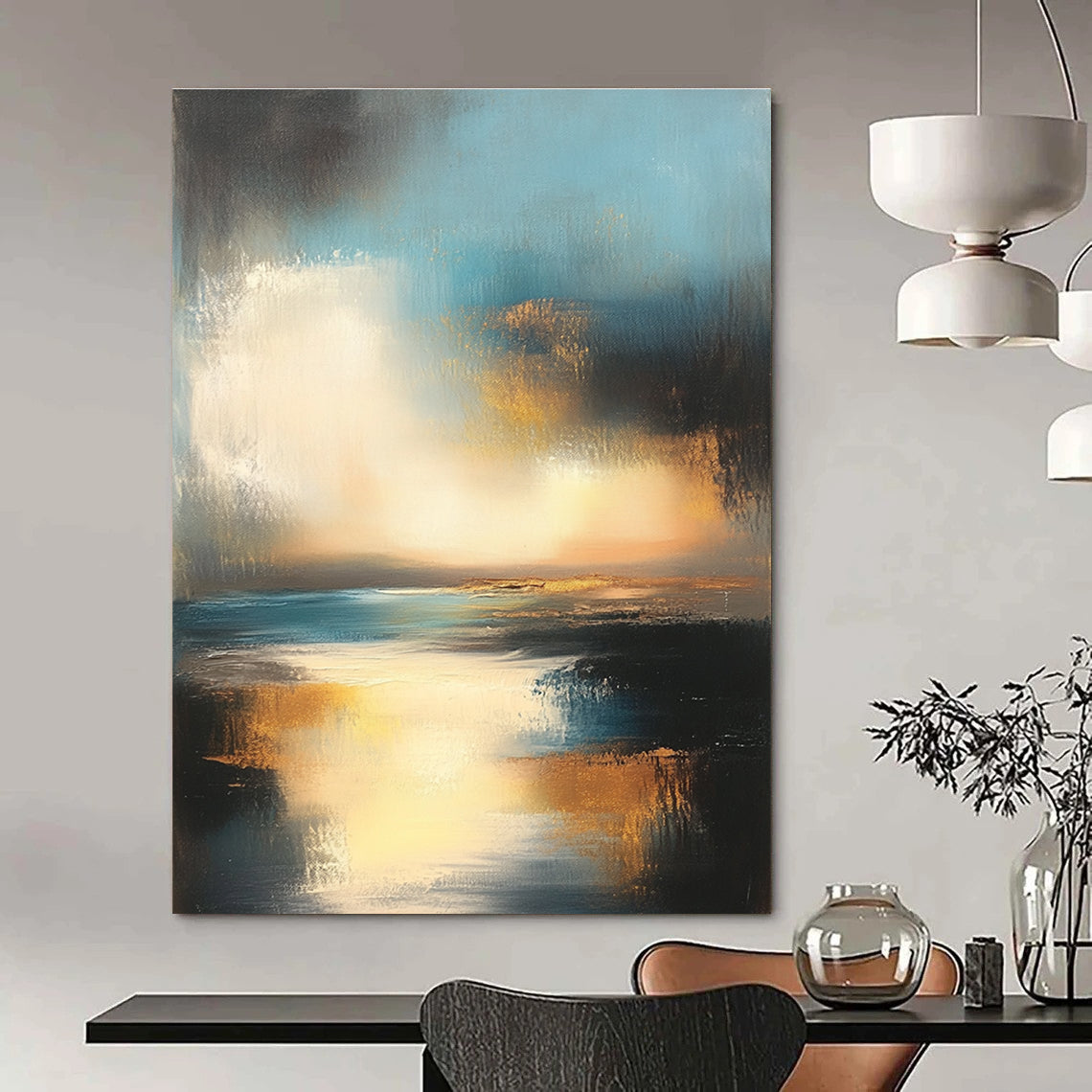 Abstract Seaside Sunset for Coastal Home Bedroom & Beachfront Restaurant STSC196