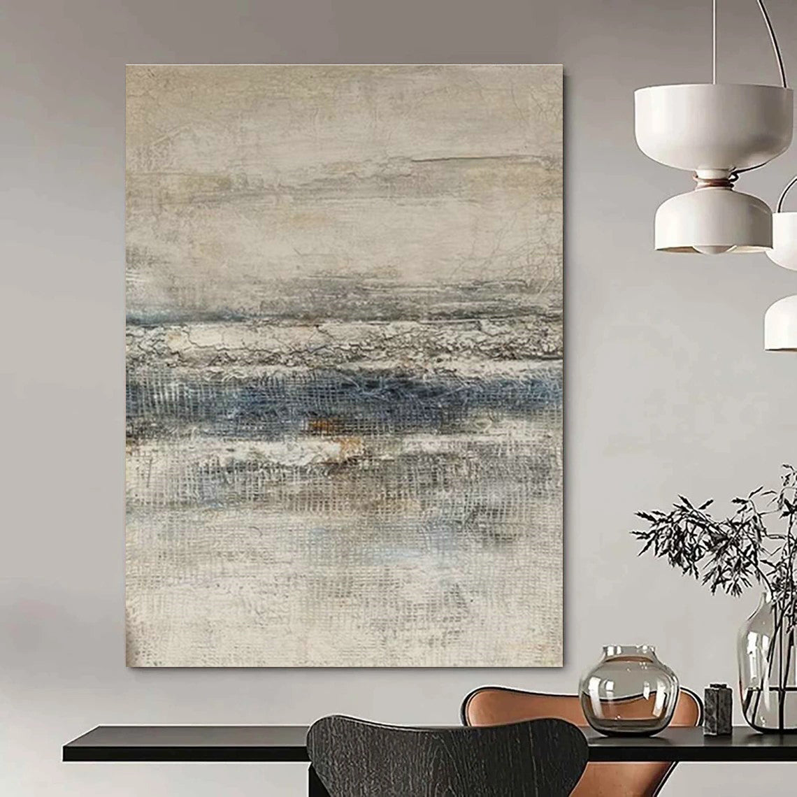 Gray - Toned Abstract Landscape for Luxury Hotel Lounge Spaces DLZ0181