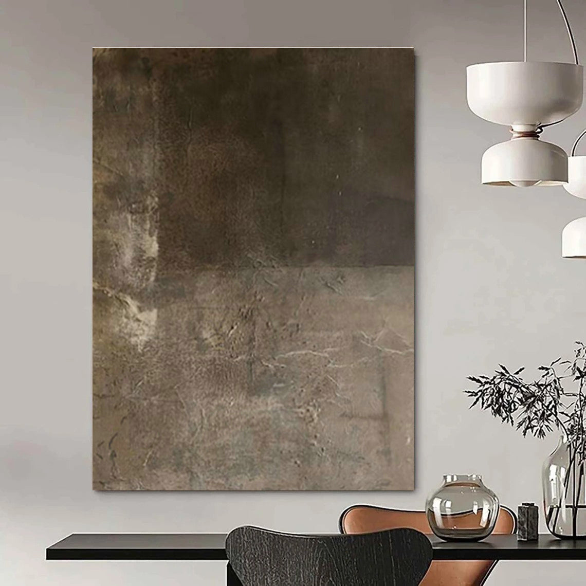 Earthy Textured Abstract for Rustic Winery Tasting Room & Industrial Loft Bedroom DLZ0871