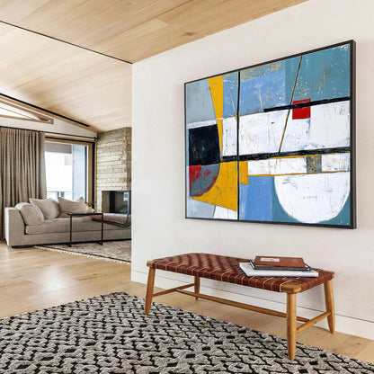 Geometric Color Block Composition Art for Contemporary Office & Architectural Firm SC391