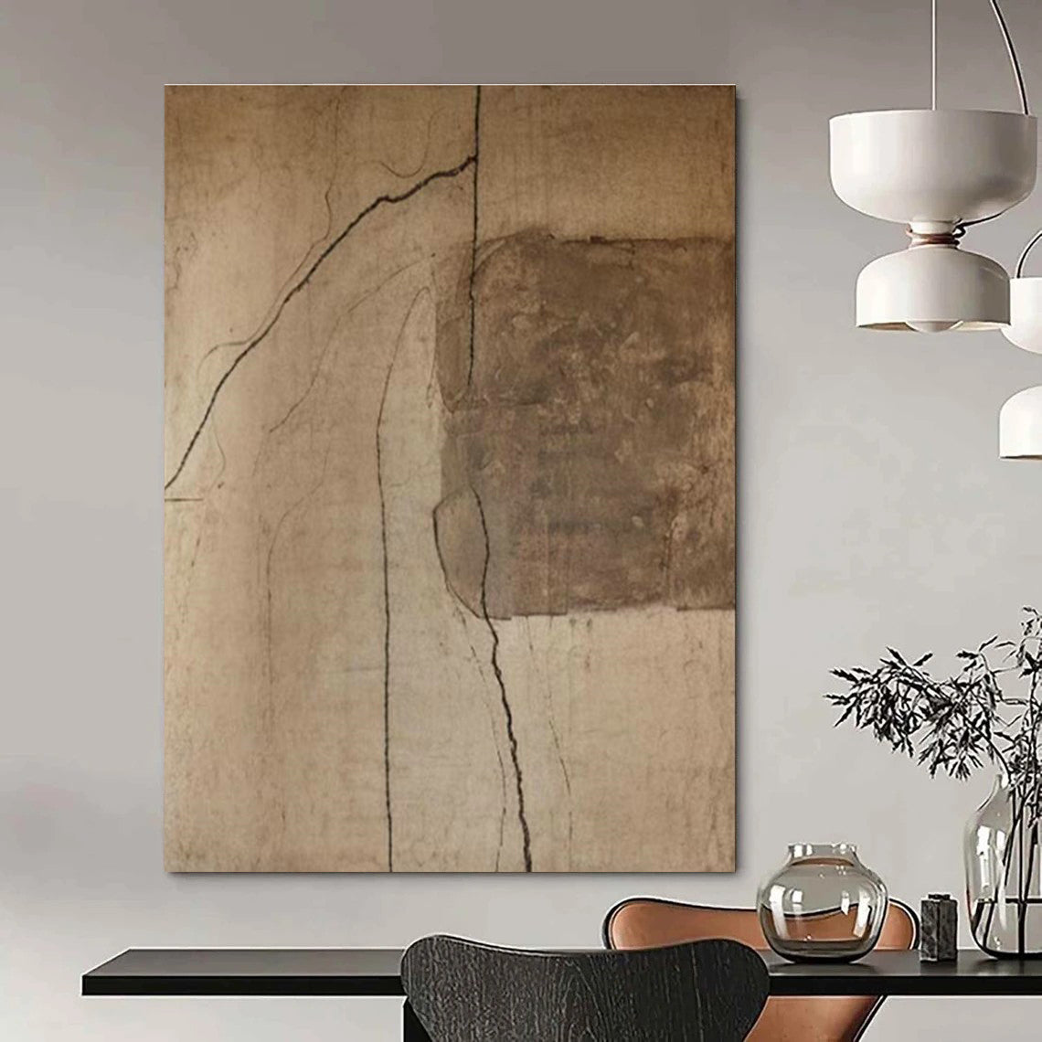 Abstract Line Composition Art for Contemporary Office & Art - Lovers’ Library DLZ2361