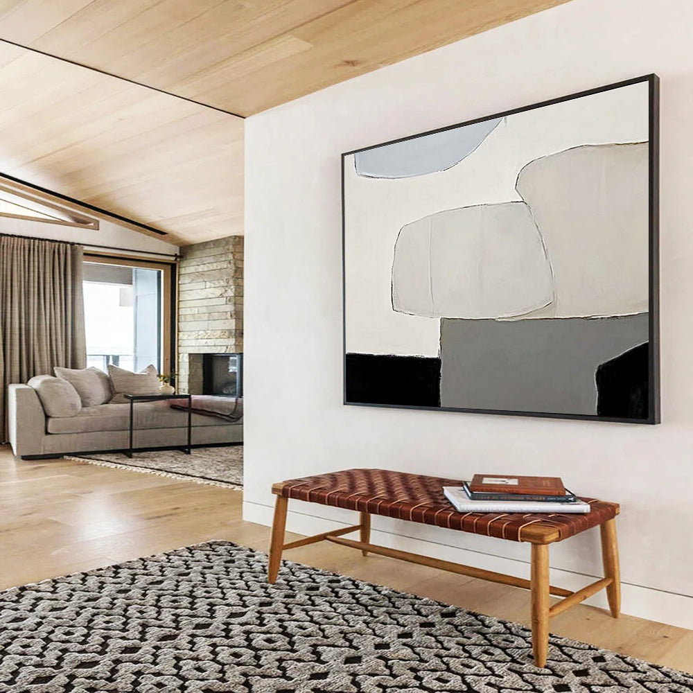 Simple Color - Block Abstract Art for Minimalist Dining Room DLZ2981