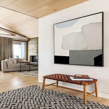 Simple Color - Block Abstract Art for Minimalist Dining Room DLZ2981