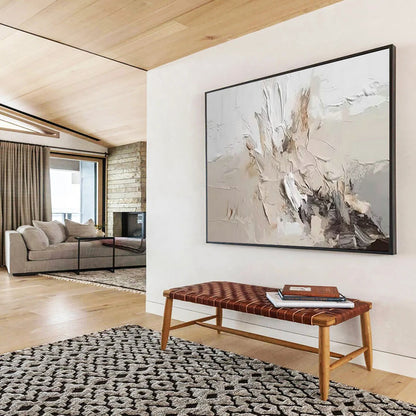 Beige - Gold Textured Abstract for Minimalist Living Room DLZ3002