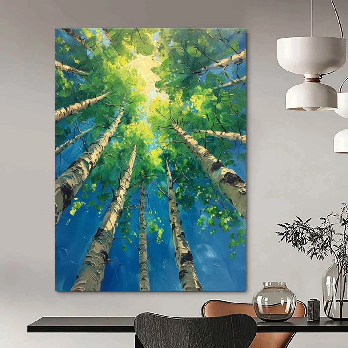 Skyward Birch Forest Art for Nature - Lover’s Study & Spa Retreat DLZ2252