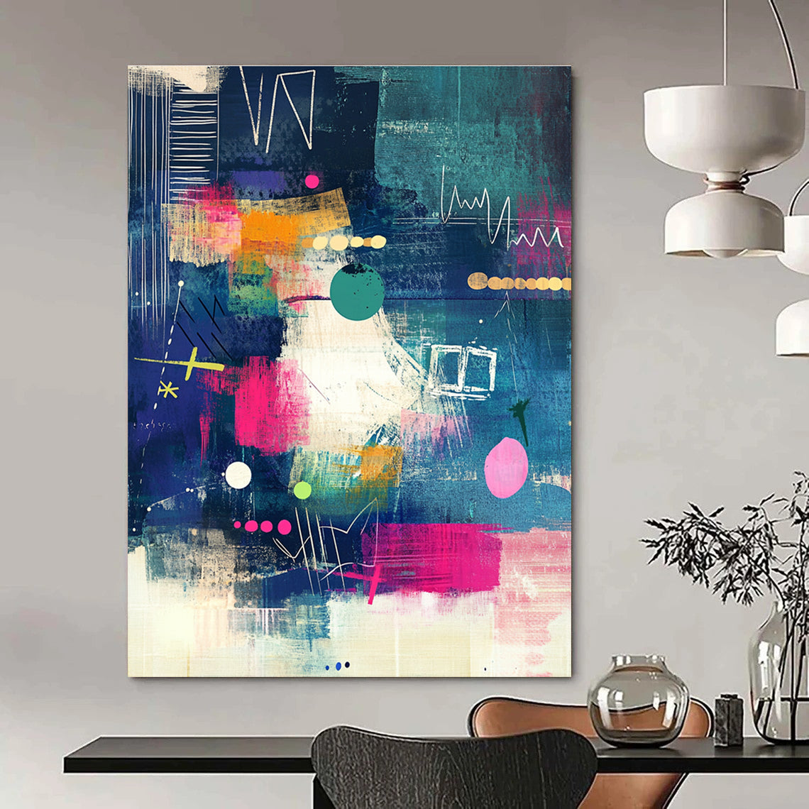 Colorful Abstract Composition for Creative Coworking Space & Art - Loving Café STSC966
