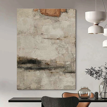 Light Gray Abstract Art for Minimalist Home Library Corners DLZ0183