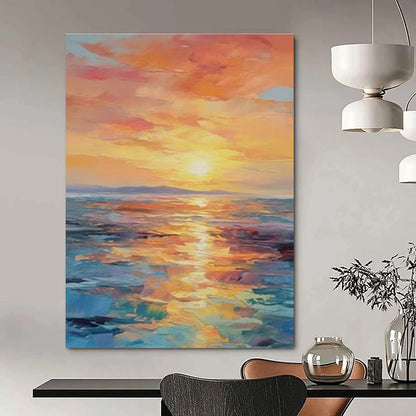 Sunset Ocean View Art for Coastal Home Bedroom & Beachfront Restaurant DLZ1533