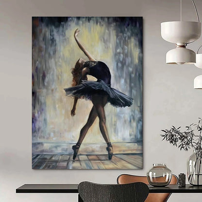 Ballerina in Black Art for Dance Studio & Romantic Theater Lobby DLZ2328